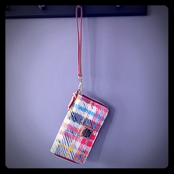 Dooney & Burke Plaid Wristlet - Picture 1 of 5